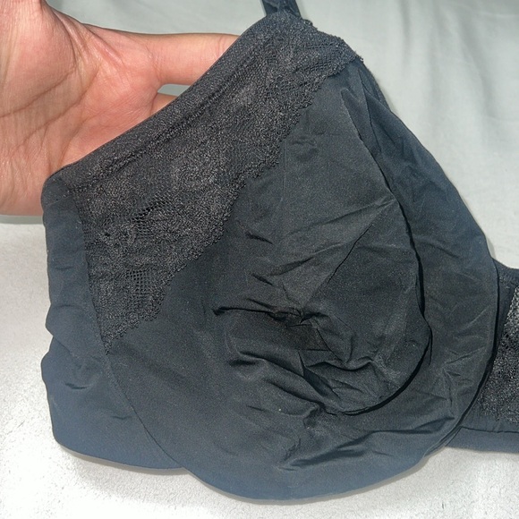 Black Bra Olga bra size 38D black no wire bra - Picture 2 of 12